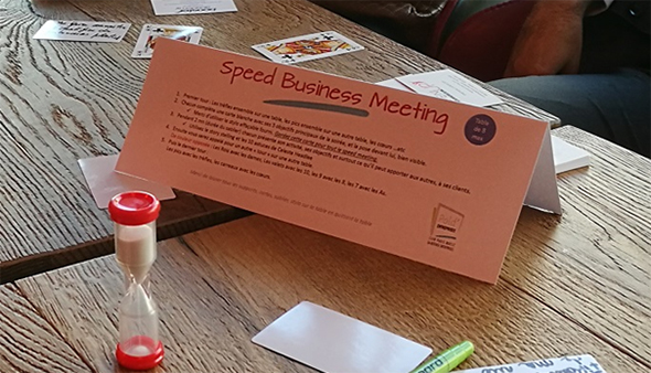 carton speed business meeting